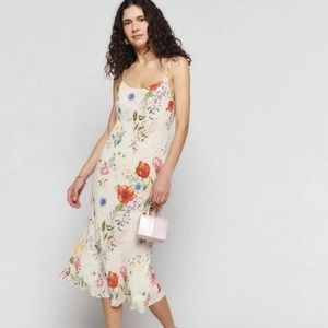 Reformation Emerick Floral Dress in Etude